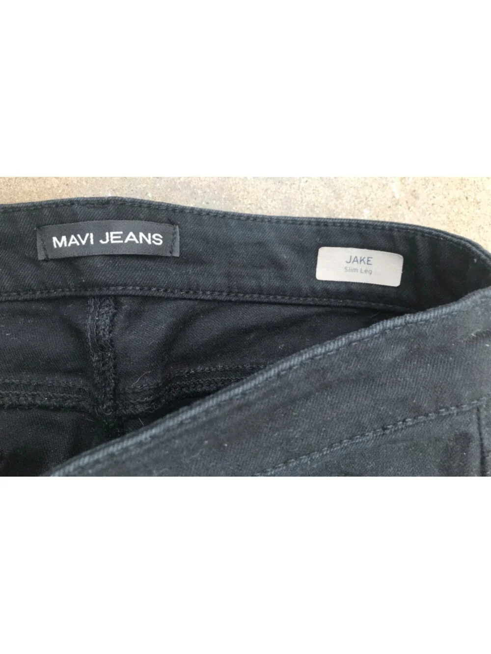 Mavi Jeans Mens 31x30 Black Jake Slim Straight Premium Dark Wash Stretch Denim
